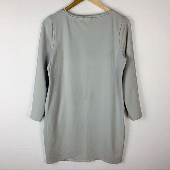 J. Jill PureJill Gray Sweater Lounge Dress - Picture 2 of 7